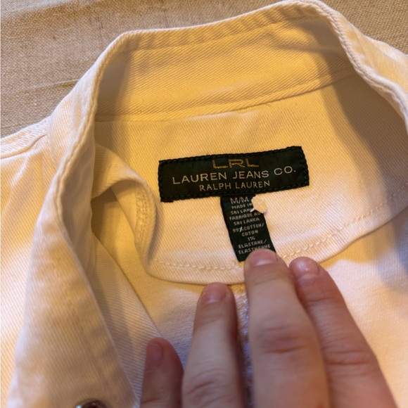 Vintage Ralph Lauren White Denim Bomber Jacket - Picture 4 of 13
